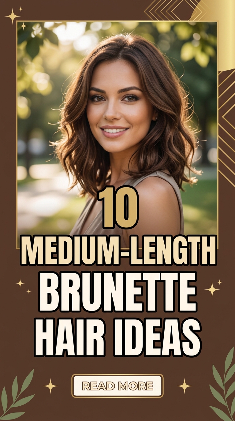 10  Medium-Length Brunette Hair Ideas