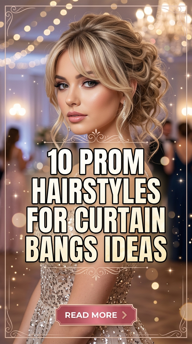 10 Prom Hairstyles for Curtain Bangs Ideas