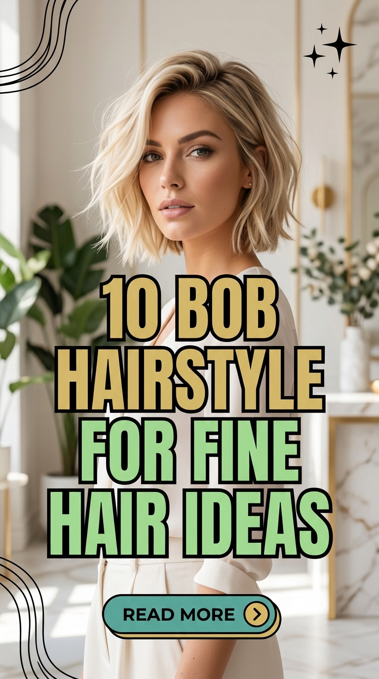 10 Bob Hairstyle for Fine Hair Ideas