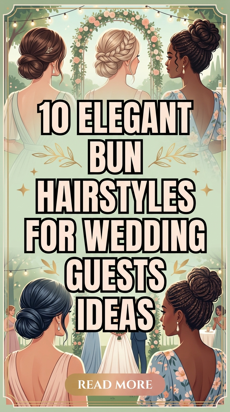 10 Elegant Bun Hairstyles for Wedding Guests Ideas