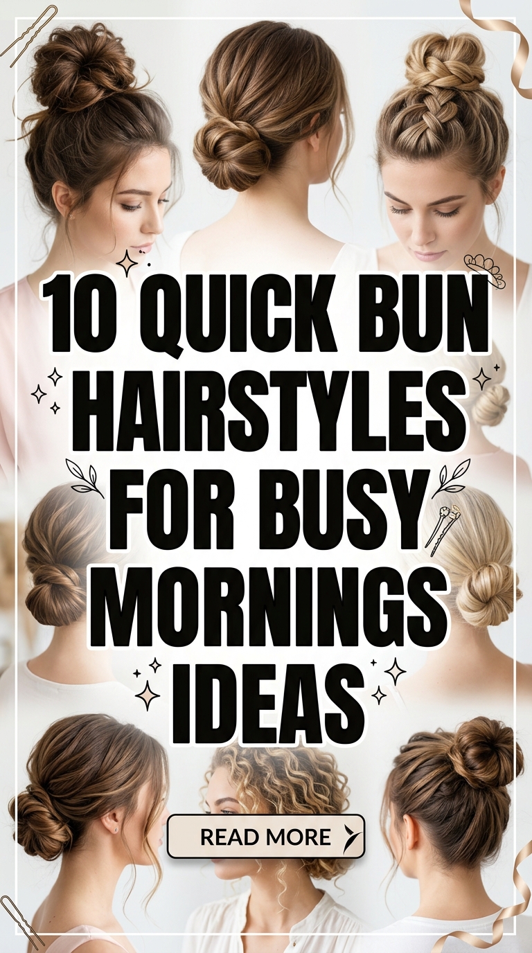 10 Quick Bun Hairstyles for Busy Mornings Ideas