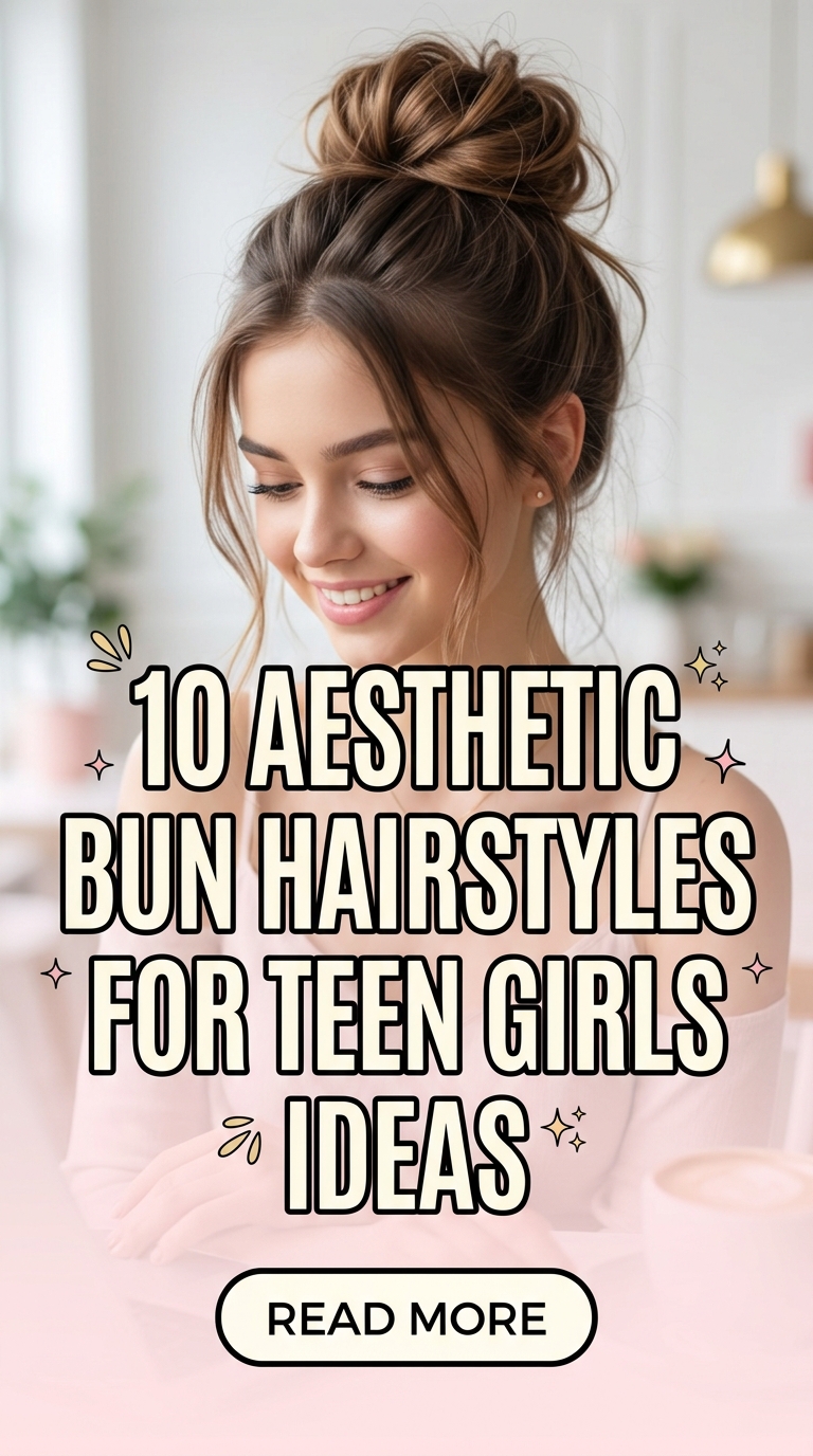 10 Aesthetic Bun Hairstyles for Teen Girls Ideas