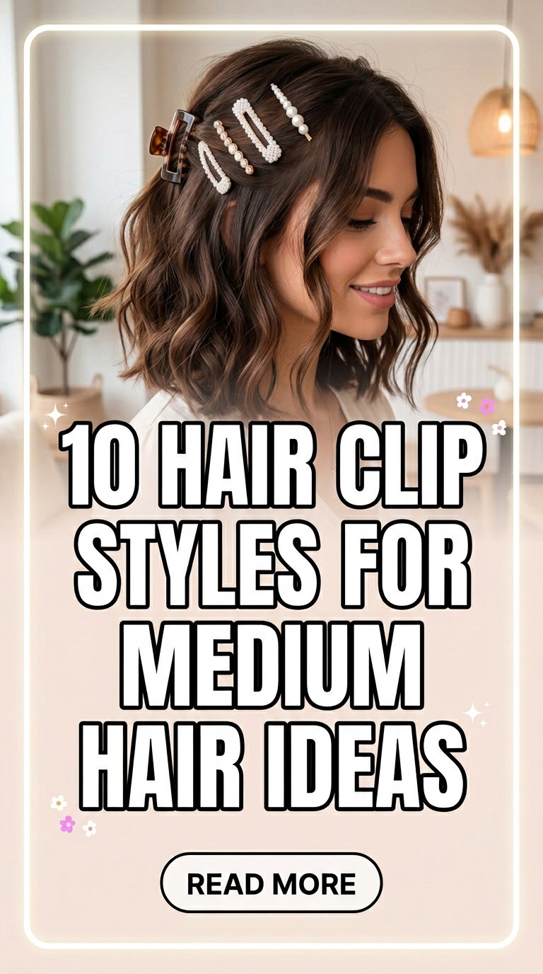10 Hair Clip Styles for Medium Hair Ideas
