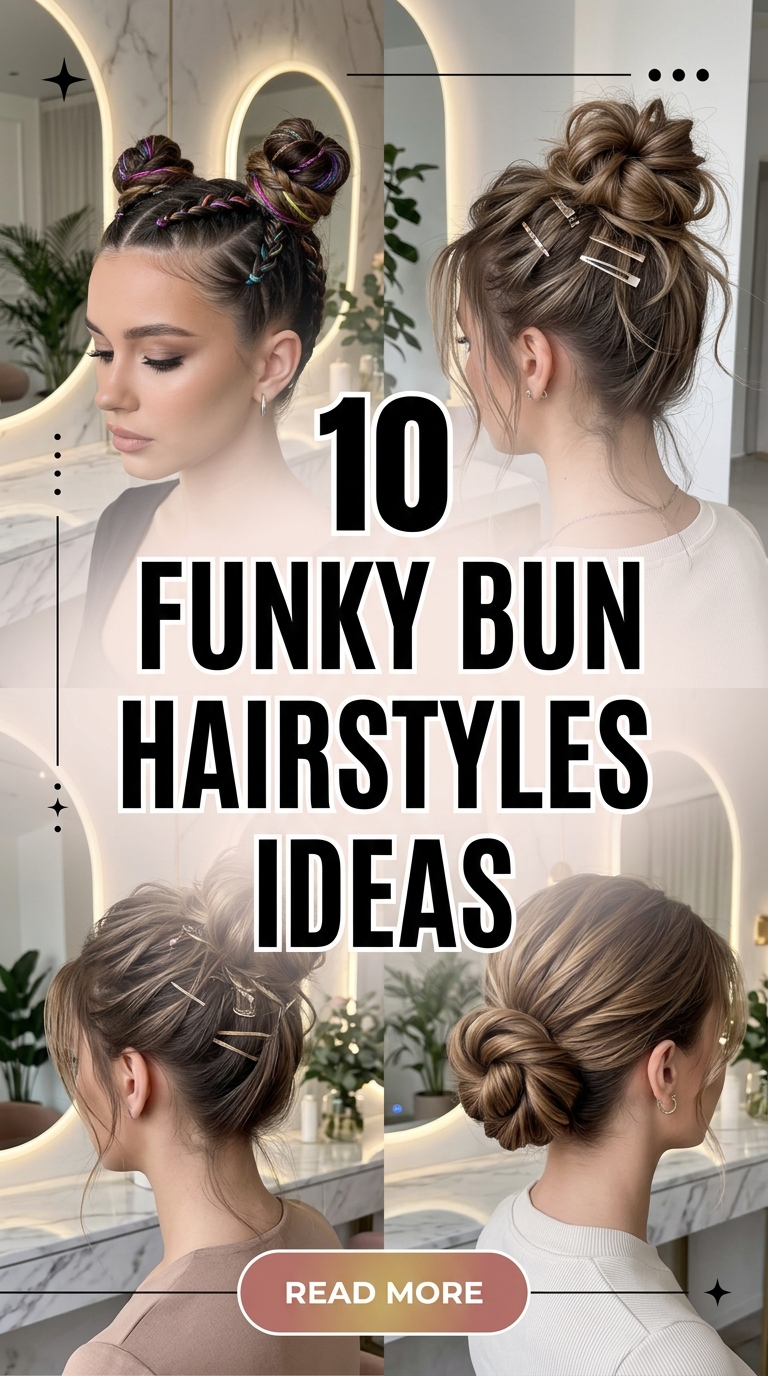 10 Funky Bun Hairstyles Ideas