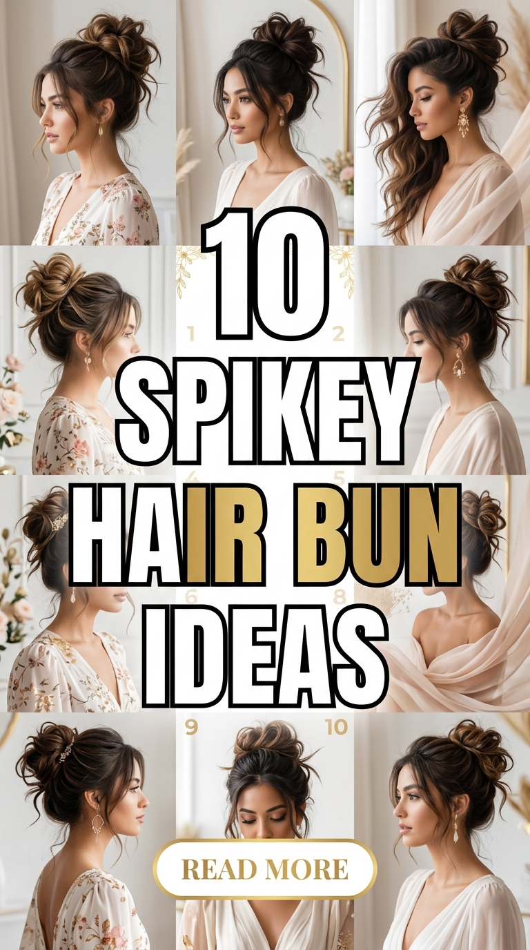 10 Spikey Hair Bun Ideas