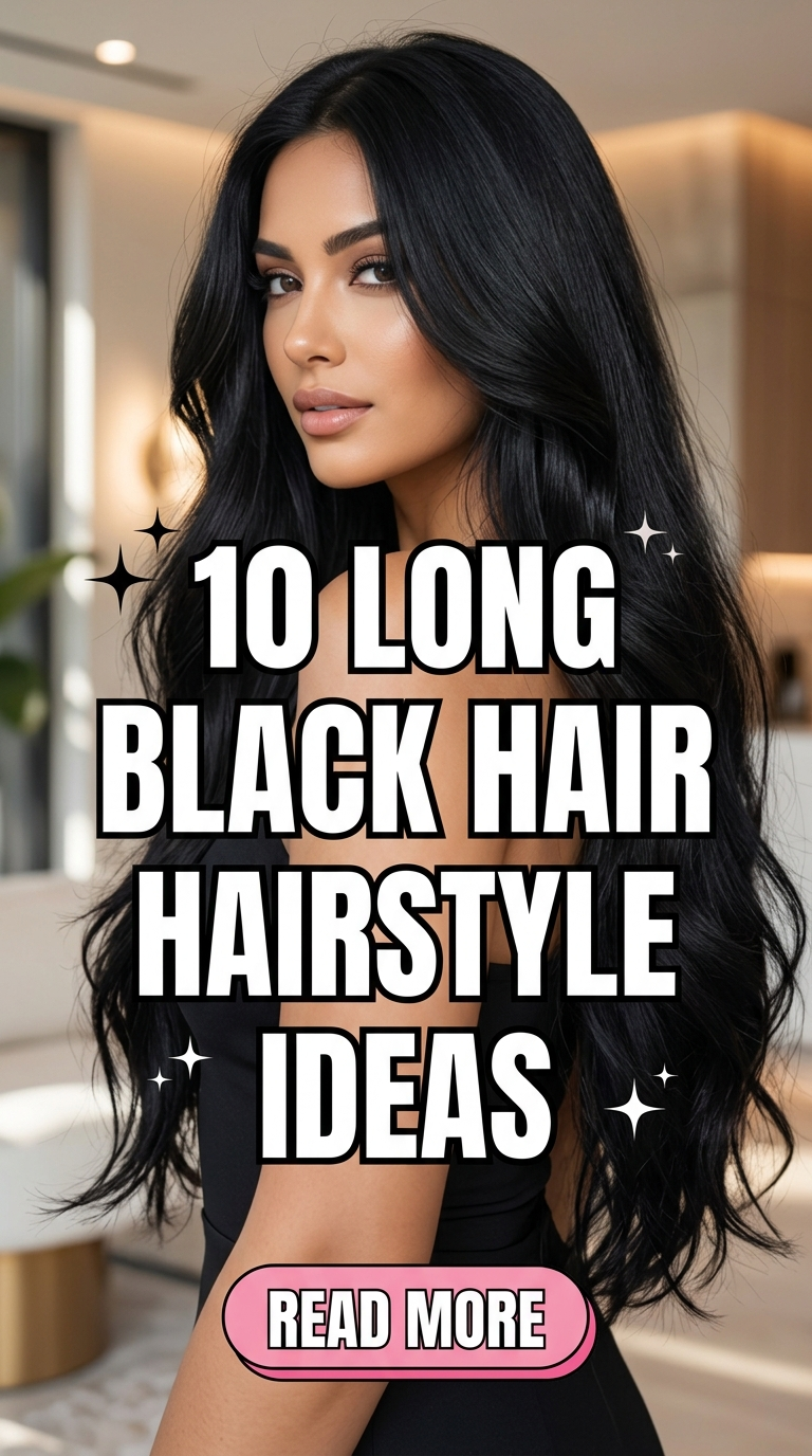 10 Long Black Hair Hairstyle Ideas