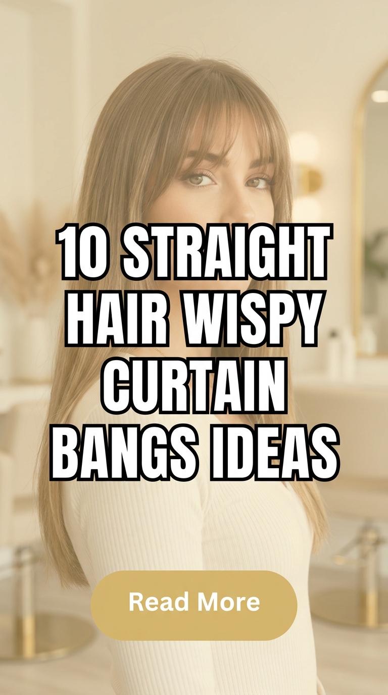 10 Straight Hair Wispy Curtain Bangs Ideas
