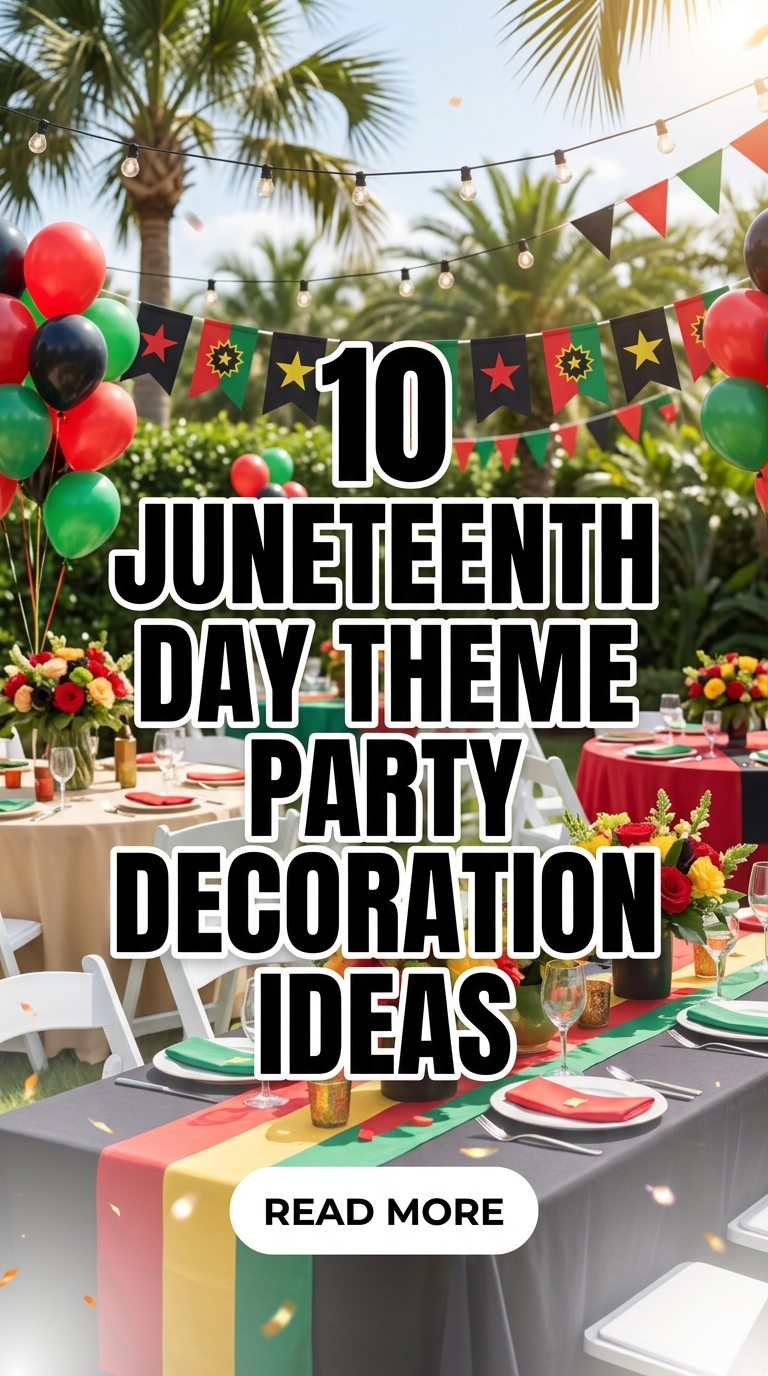 10 Juneteenth Day Theme Party Decoration Ideas