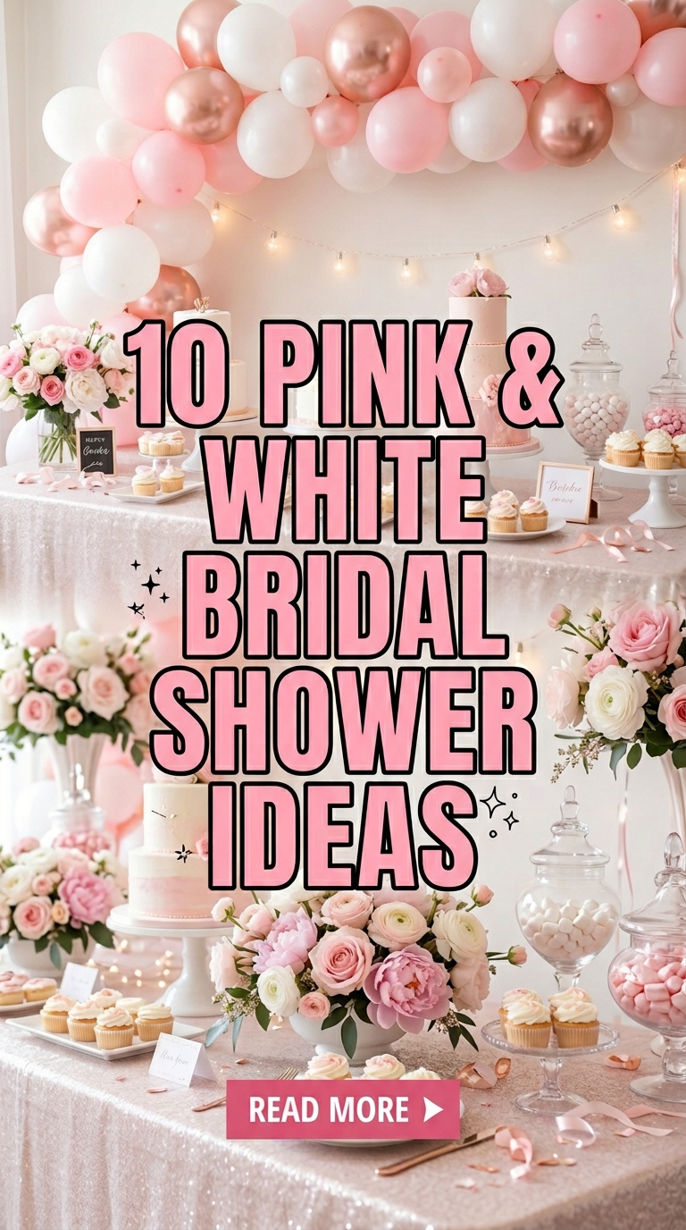 10 Pink and White Bridal Shower Ideas