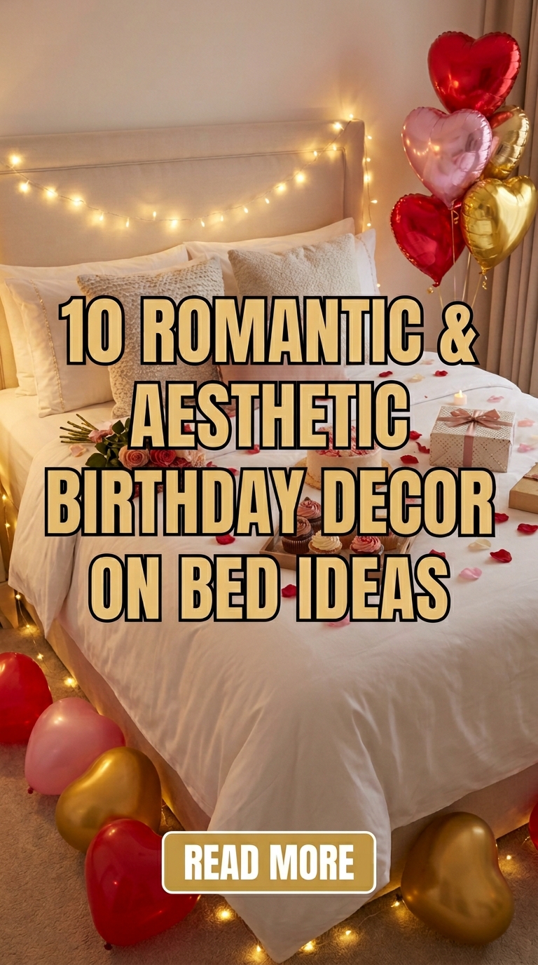 10 Romantic & Aesthetic Birthday Decor on Bed Ideas