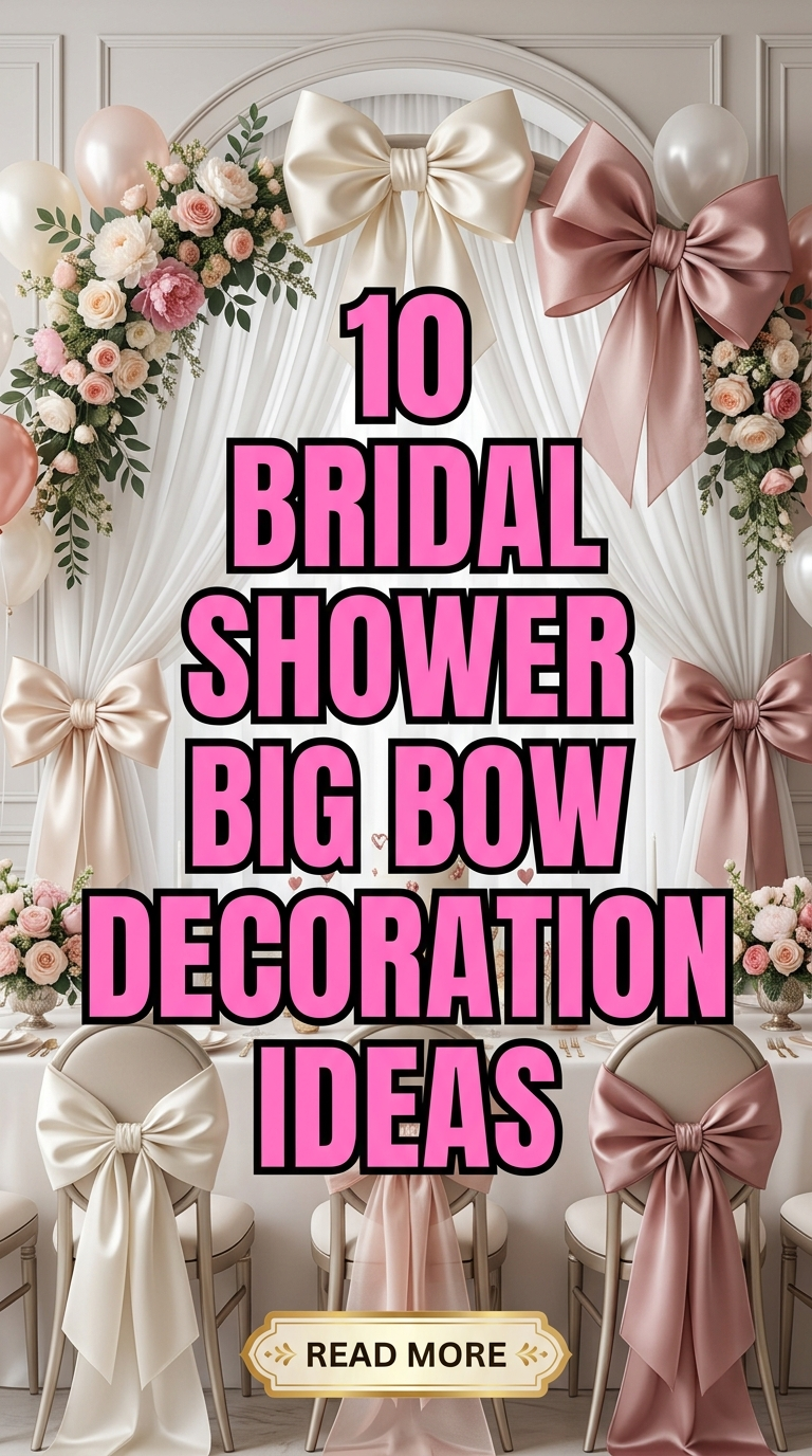 10 Bridal Shower Big Bow Decoration Ideas